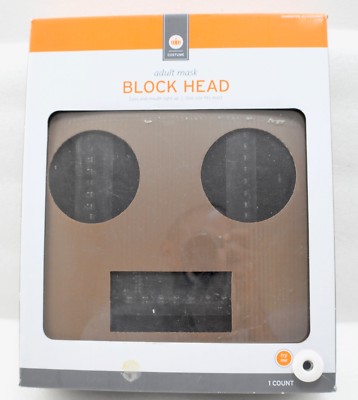 Light Up Block Head Adult Mask One Size Fits Most | eBay