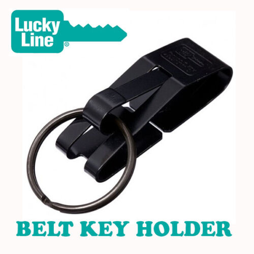 Belt Clip - Keyring Key Chain  Secure A Key - Security - (SLIP THROUGH) BLACK - Zdjęcie 1 z 1