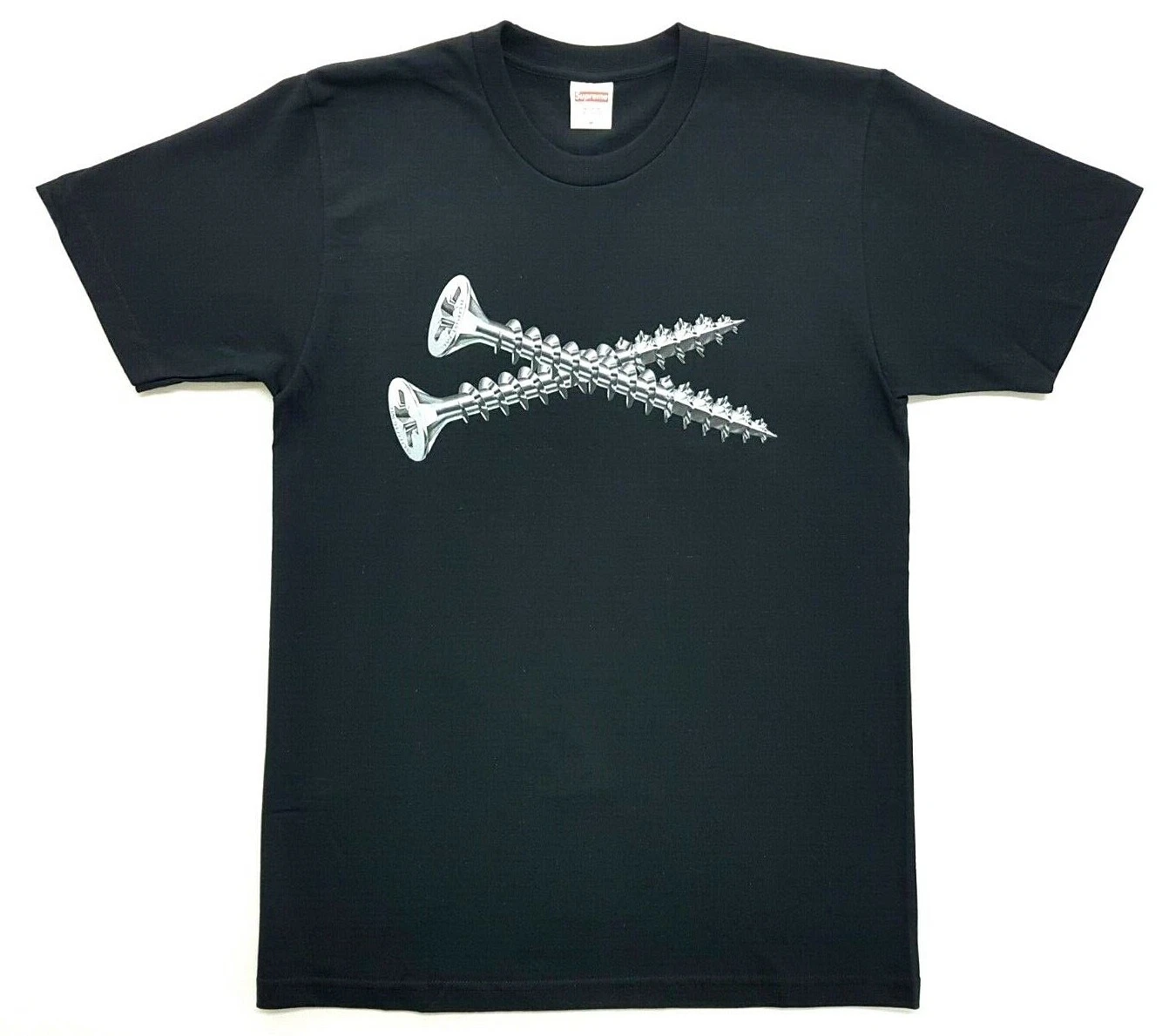 T shirt Supreme Screw noir taille moyenne FW16 DJ vis