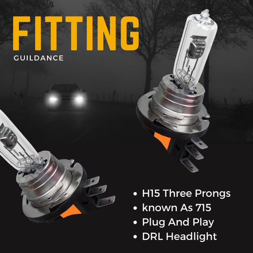 Fits Ford Mondeo MK5 DRL 55w Headlight Halogen 2014-2022 High Beam Light Bulbs - 第 5/10 張圖片
