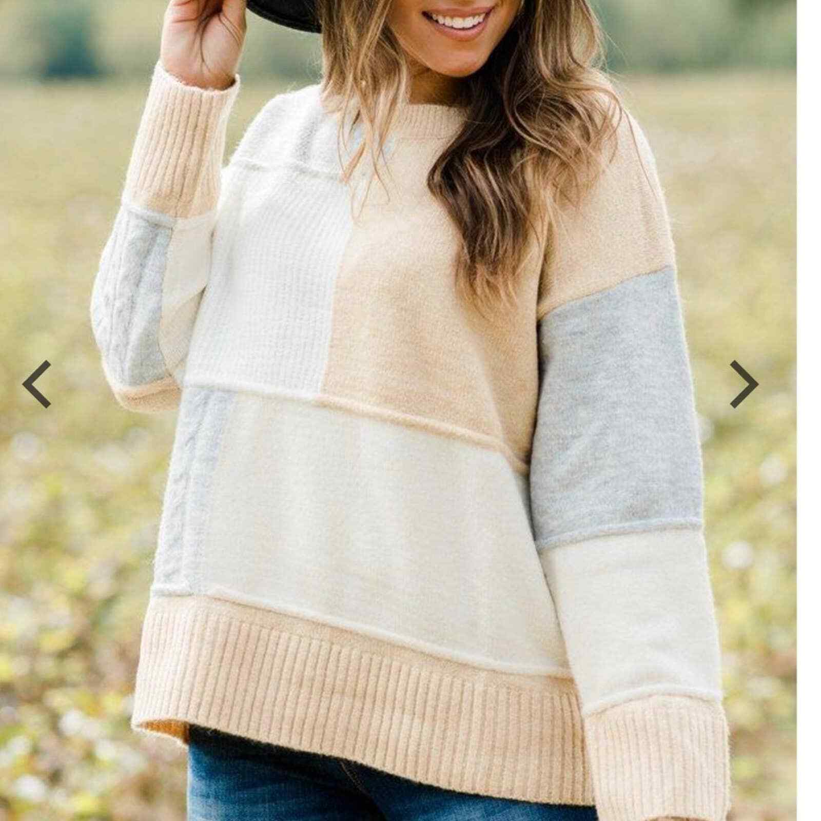 Pink Lily women's camel color block 