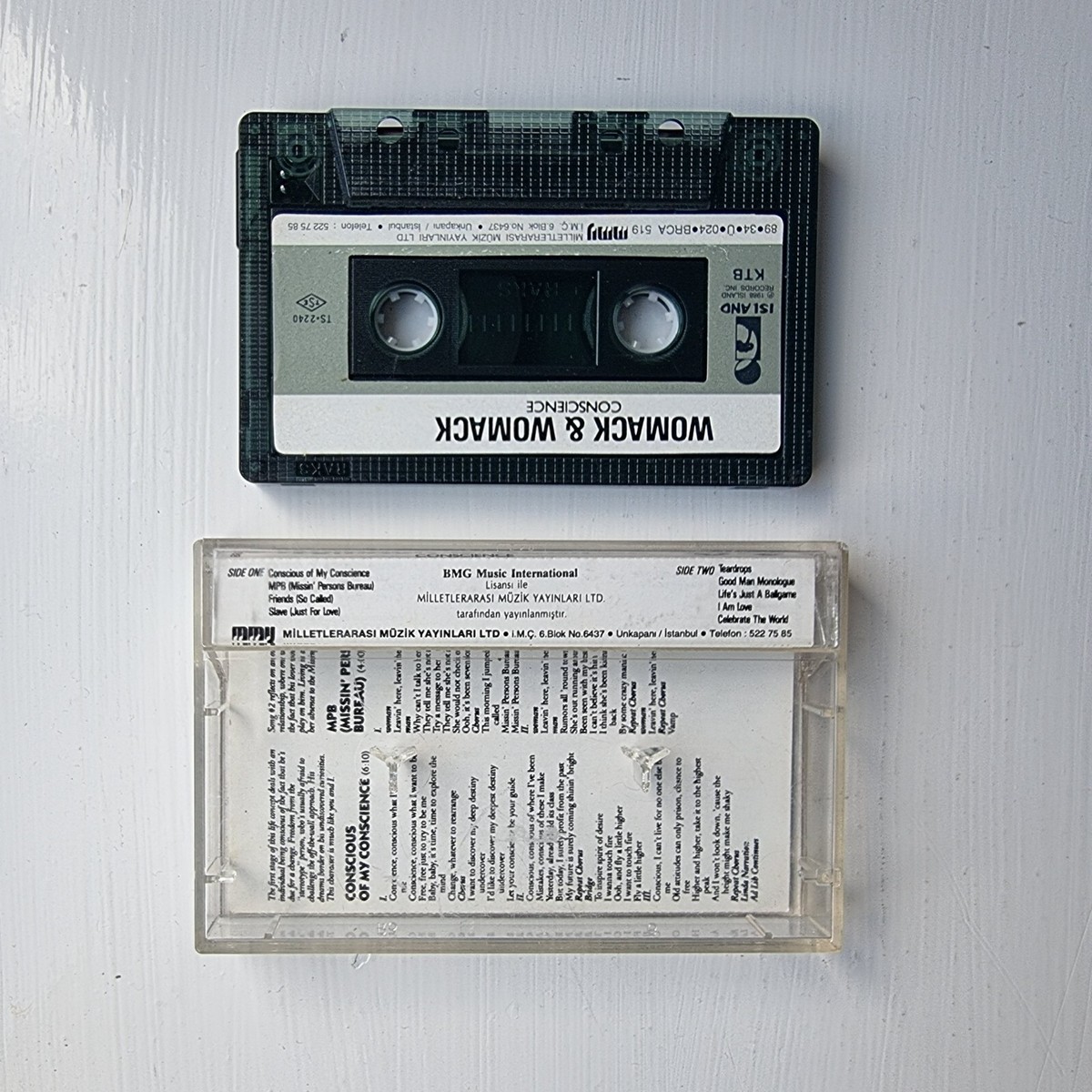 Womack & Womack - Conscience Audio Cassette - BRCA 519 -1 988