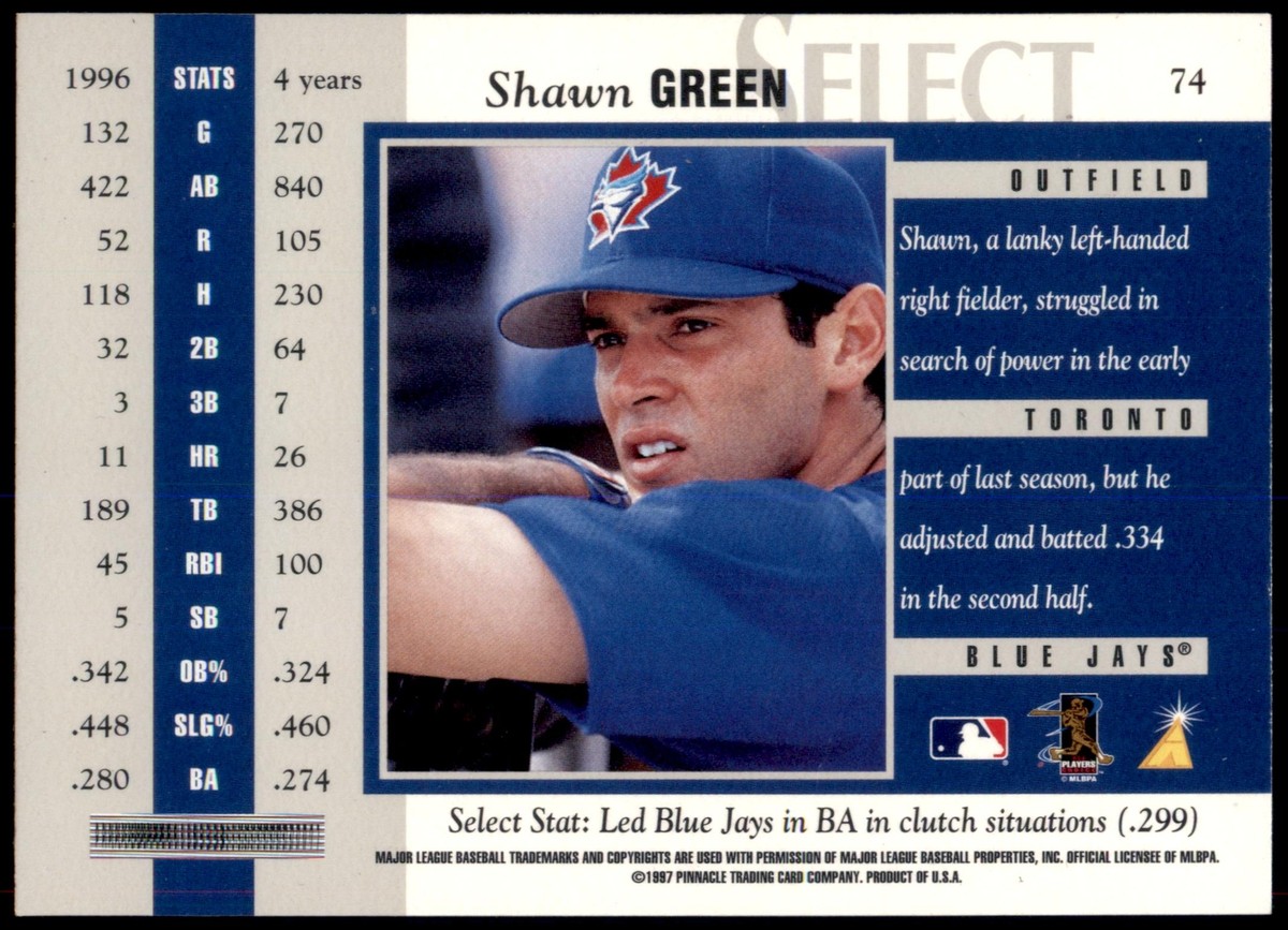 Shawn Green #74 1997 Select | eBay
