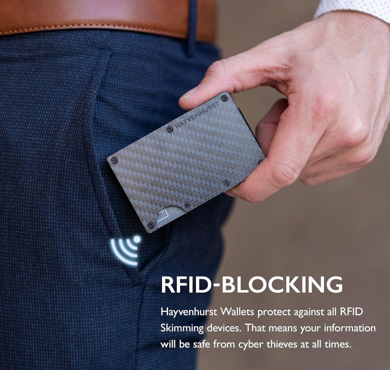 Slim Wallet For Men - Front Pocket RFID Blocking Minimalist Wallet For Men