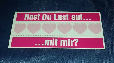 HAST DU LUST AUF. ..MIT MIR?   AUFKLEBER AUS DER BRAVO