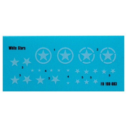 Decal White Star WW2 military vehicles (Allied stars) FOXBOT 100-003 Scale 1:100 - Picture 5 of 24