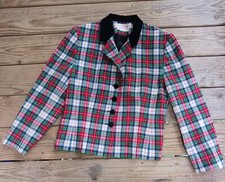 Origanal Pendleton Pure Virgin Wool Plaid Jacket Women's Sz 14 Made in Portland