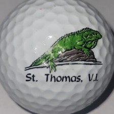 St Thomas Virginia Iguana VI Logo Used Golf Ball G-16-1 - 1ct one