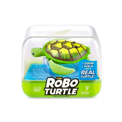Zuru Robo Alive Robo Turtle Robotic Swimming Turtle, Green, NEW!