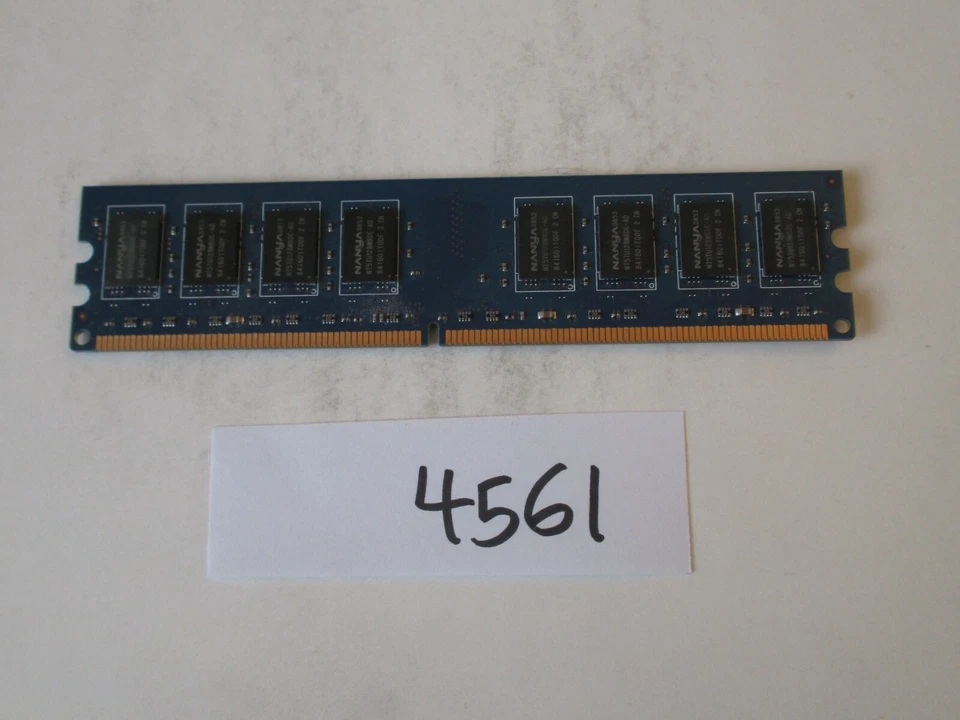 Nanya NT2GT64U8HD0BY-AD 2Gb PC2-6400 800Mhz DDR2 Desktop Memory RAM (4561) - Image 2 of 2