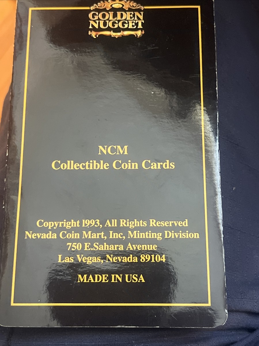 1993 Golden Nugget 24 Karat Club 10th Anniversary Token Mint On