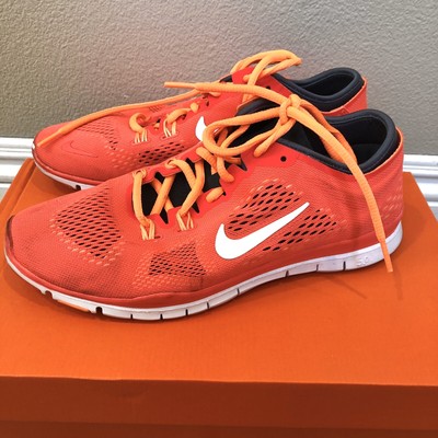Nike Free 5 0 Tr Fit 4 Womens Red Orange Athletic Running Shoes Size 8 Us Ebay