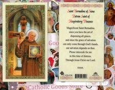 Saint St. Bernadine of Siena -  Prayer - Laminated  Holy Card