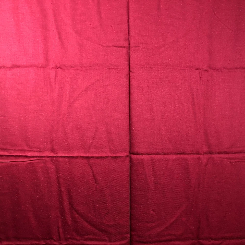 Vintage Material Fabric Knobby Dark Red 43" x111" Textured Texture Woven 3 yards - Image 3 of 4