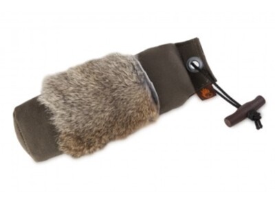Firedog Standard Dummy mit Kaninchenfellring 250g / 500g / 1000 g