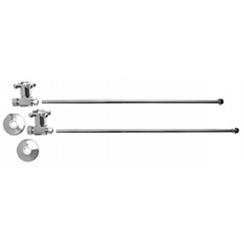 Mountain Plumbing Sink Shutoff Supply KIT Cross Handle Chrome MT4121X/CPB