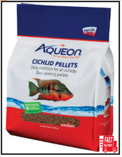 Aqueon Cichlid Slow Sinking Fish Food Pellets, Medium Size, 25 Ounce