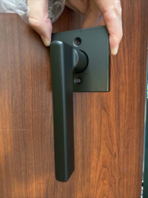Kwikset 966HFL SQT 514 Halifax Square Single Cylinder Interior Pack Lever, Black