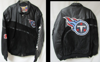 Tennessee Titans レザー ジャケット Tennessee Titans Wool & Leather Varsity Jacket Black/Black