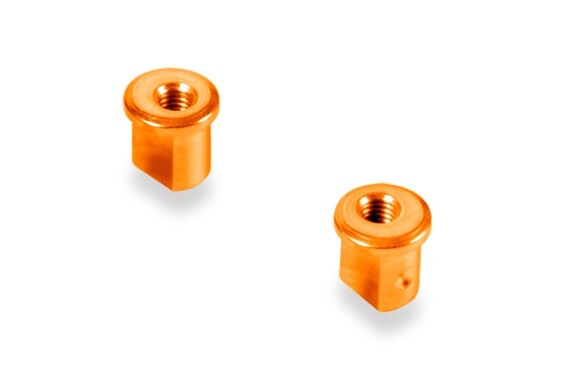 Xray Alu Eccentric Bushing 1.0mm (2) Orange - XR 372318-O X10 X12