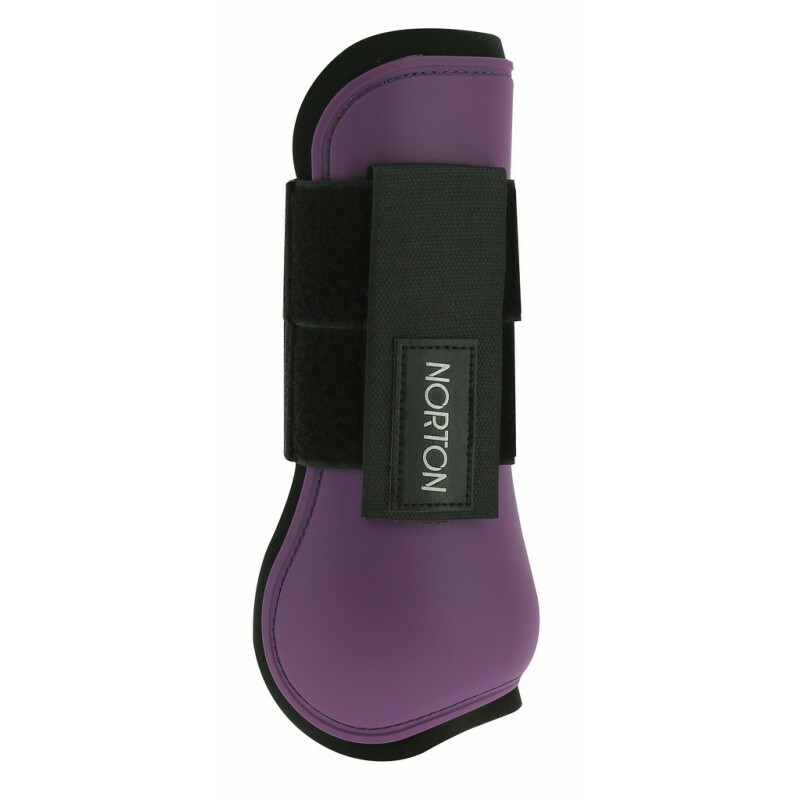 Guêtres NORTON violettes taille pur sang avec coque antichoc et doublure néoprène