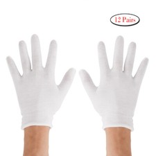 12 Pairs Reusable Elastic Cotton Work Gloves For Art Hand Moisturizing Cosmetic