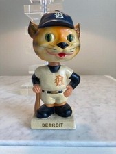 Vintage 1961 Detroit Tigers Mascot White Base Nodder Bobblehead Doll