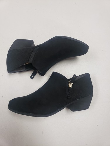 Zapatos Dr. Scholl's para mujer botas cortas al tobillo negras microfibra gamuza talla 7 - Imagen 5 de 6