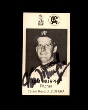 Tom Murphy Signed 1969 Jack In The Box California Angels Autograph