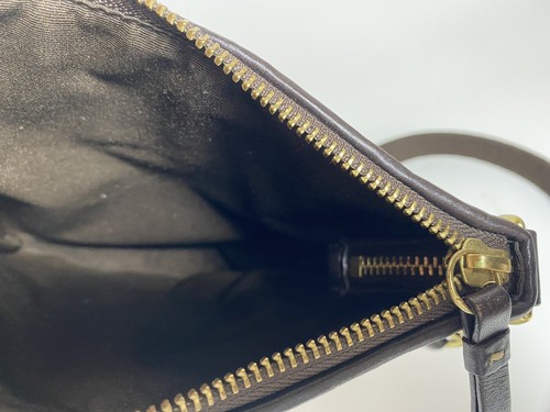 #Auth. COACH F40970 Brown/Gold Metallic Signature Patchwork Swingpack Crossbody - Picture 9 of 9