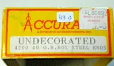 Accurail 4000 series box car kit 4200 40' box car steel ends NIB FREE SHIPPING