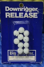 Big Jon Downrigger Release Plastic Bodies White MB-775 10 Count