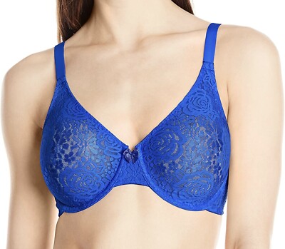 Wacoal Halo Spitzen BH schillernd blau Gr.34B Bügel Plunge Racerback 851205