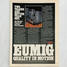 Vintage 1978 Eumig 910 Super 8 Projector Print Ad Two Tracks Are Better Than One