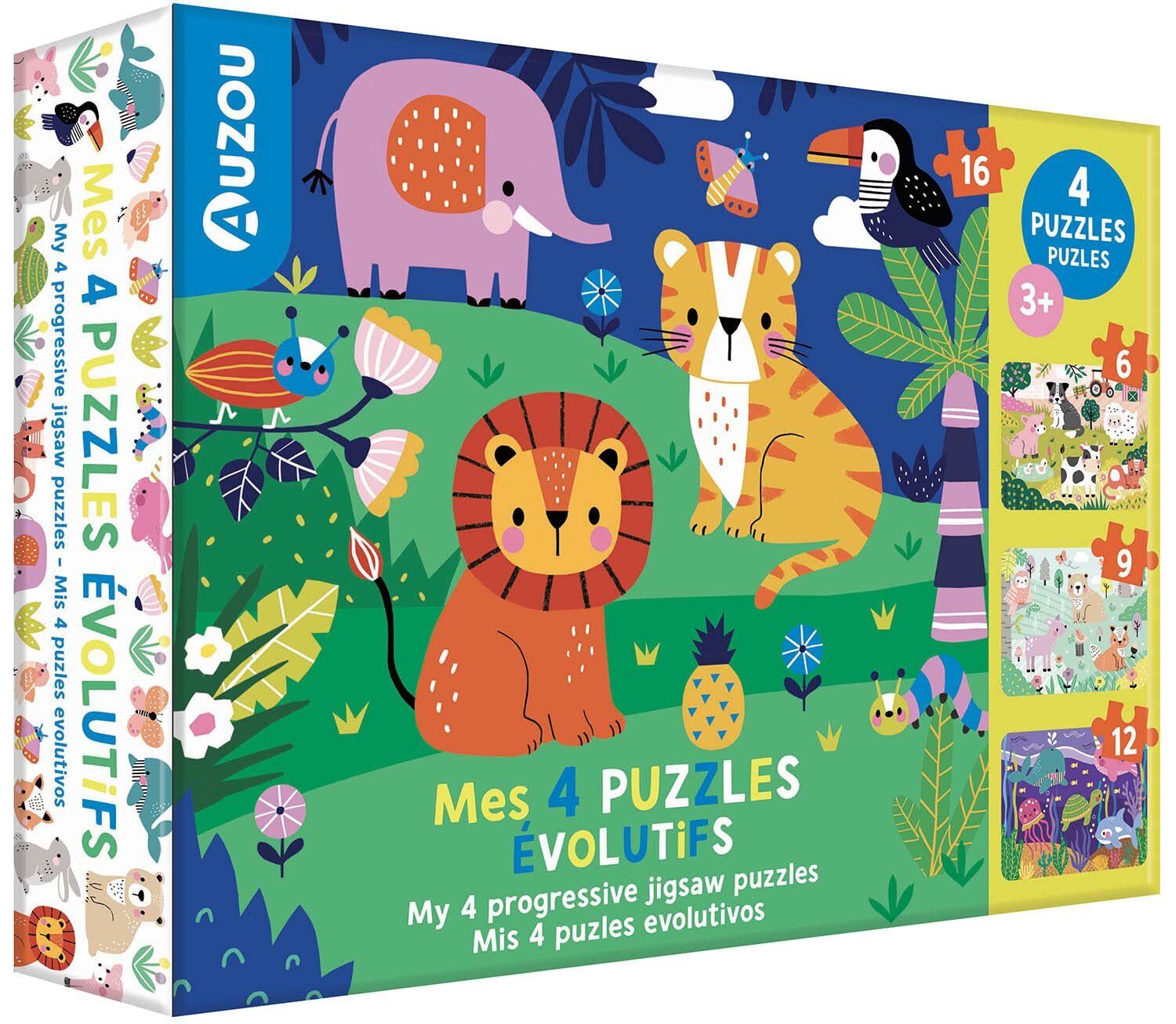 MY 4 PROGRESSIVE JIGSAW PUZZLES NUOVO