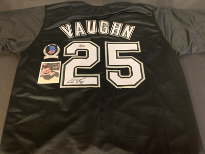 Andrew Vaughn White Sox Auto Signed Custom Jersey Beckett WITNESS COA BLACK 