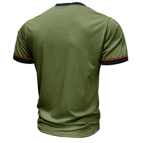 Mens Short Sleeve Button T Shirt Casual Slim Fit Sport Muscle Summer Henley Tops - Picture 9 of 26