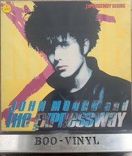 NEW WAVE LP - JOHN MOORE & EXPRESSWAY - RISING ~ 1989 ~ 10 TRACK VINYL  ~ EX+