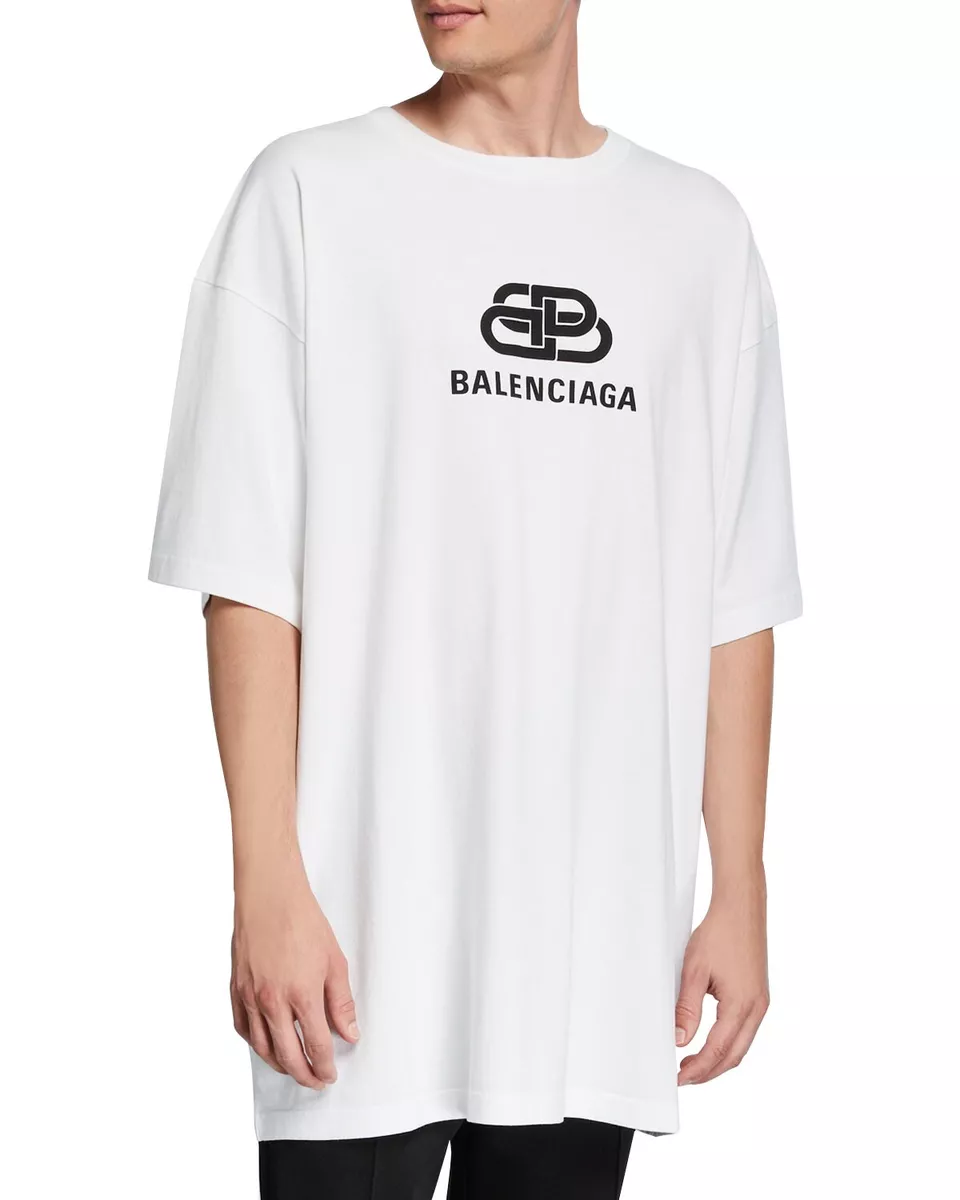 $595 Balenciaga oversized BB logo T-shirt Size L | eBay