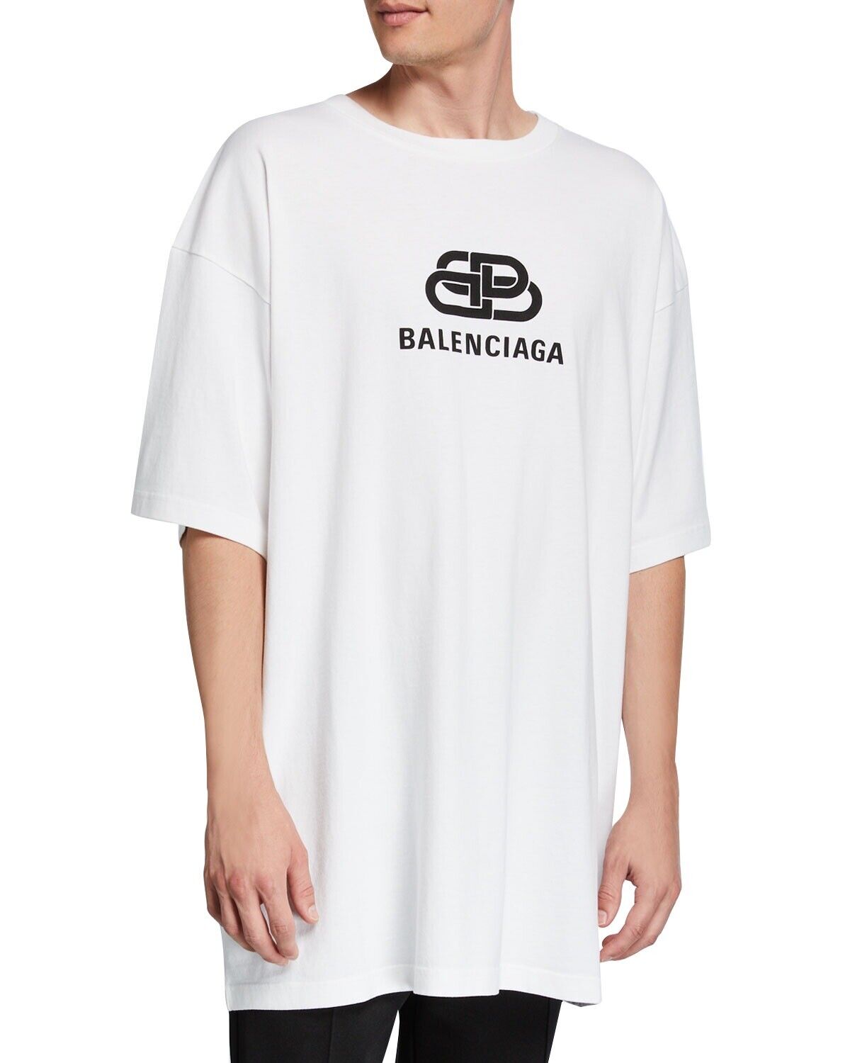 $595 Balenciaga oversized BB logo T-shirt Size L | eBay