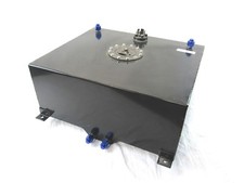 Universal Aluminum 20 Gallon Fuel Cell W 0-90 Ohm Sending Unit Black F51007bk