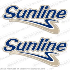 Fits Sunline Solaris RV Decals (Set of 2) - 6" x 14"