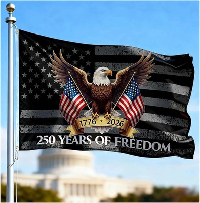 America 250 Flag 3x5 Outdoor 250 Year American Anniversary Flag 150D Premium Pol
