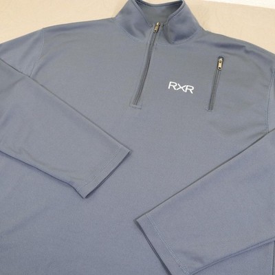 SCOTTeVEST 1/4 Zip Mens Large Blue TEC Enabled Pullover Tech Quarter Mock