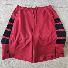 Jordan Boys Dri-Fit Athletic Mesh Shorts Red Black Size L 152-158 cm 12-13 yrs