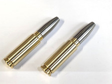 LOT OF TWO*BRASS & STAINLESS STEEL *BULLET BOWL* MADE IN USA* HIGH QUALITY