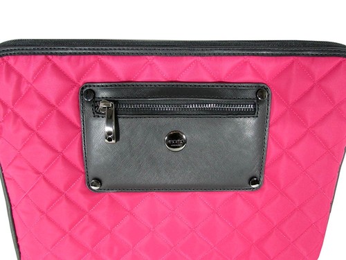 Knomo London Womens Quilted Nylon Laptop Sleeve For 13" MacBook Pro, Teaberry - Photo 2/5
