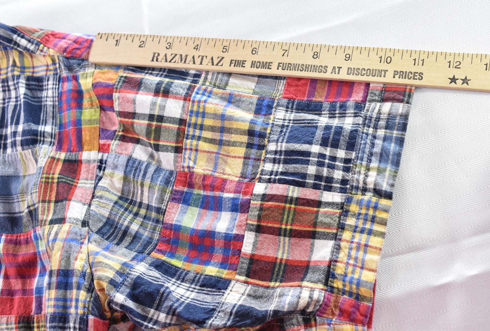 Vintage Bridgewater Patchwork Shirt Button Up Mad… - image 12