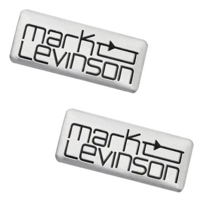(2) Two MARK LEVINSON Speaker Replacement Brushed Aluminum Badge Emblems - LEXUS