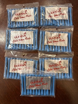 Lot of 7 Dozen Burmax Cold Wave Perming Rods Mint -New Sealed - See Description